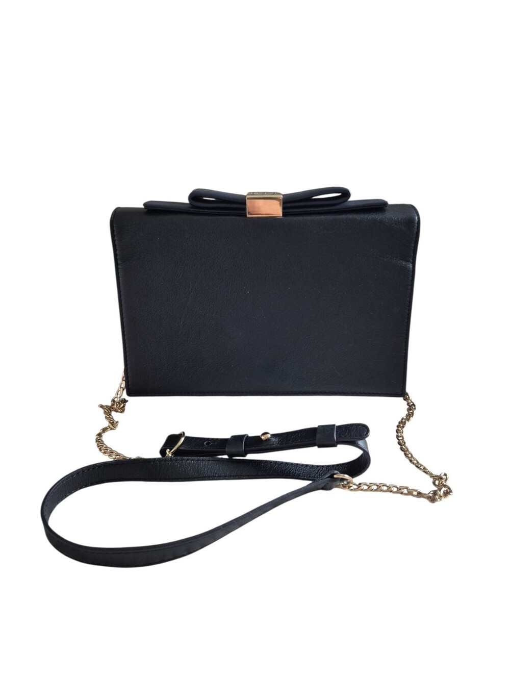 See By Chloe Black Leather Bow Shoulder Bag